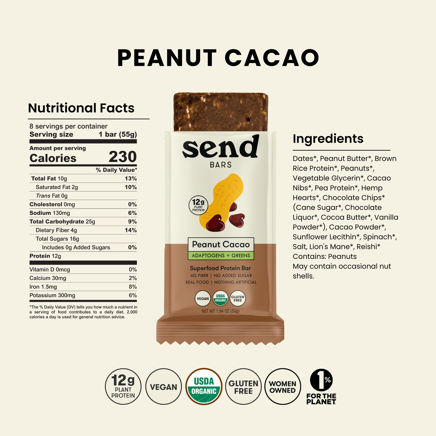 Organic Peanut Cacao